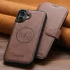 Funda de piel para teléfono plegable Iphone18Promax con ranura para tarjeta, succión magnética, soporte de carga inalámbrica dos en uno