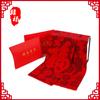 Bufanda roja china con logotipo personalizado, impresión bordada, actividades de apertura de reuniones anuales, gran bufanda roja personalizada