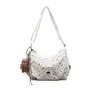 Bolso de Hombro de Invierno Estilo Coreano Retro Artístico Lazo Bolso de Mujer Moderno Fresco Casual Bolso Tote Cruzado