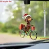 Amazon Transfronterizo Nuevo Acrílico Plano Creativo Dibujos Animados Espejo Retrovisor de Coche Decoración Navideña Decoración de Mochila