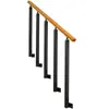 Pasamanos de Escalera de Madera Maciza, Barreras de Seguridad para Niños, Barandillas Sencillas, Vallas para Balcones Interiores en Edificios Altos, Arte en Hierro para Loft, Exportación