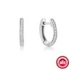 Pendientes simples minimalistas de hojas de plata de ley 925 con incrustaciones de diamantes geométricos, pendientes de alta gama de nicho de venta caliente transfronteriza europea y americana