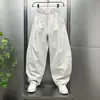 Pantalones Deportivos Casuales de Pierna Recta Suelta de Talle Alto para Hombre, Color Sólido, Tallas Grandes, Nuevos para Primavera Verano, Estilo High Street Americano, Pantalones de Pierna Ancha Guapos y Audaces