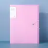 Pasta A4 com elástico e plásticos transparentes para provas de alunos, certificados, documentos de pré-natal, novo fichário de armazenamento em cores de doce