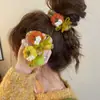 Diadema de Pompones de Calabaza Súper Linda para Mujer, Accesorio para el Cabello de Alta Gama para Otoño e Invierno, Diadema para Moño, Goma Elástica para el Cabello