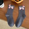 Calcetines de Gato Algodón Puro Divertidos Elegantes Creativos Cola con Lazo Diseño de Nicho Otoño e Invierno Nuevos Dibujos Animados Estéreo