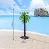 Simulación de micro-paisaje cocotero mesa de arena de playa modelo de paisajismo cocotero doble planta árbol decoraciones accesorios pequeños adornos
