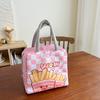 Bolsa Satchel de Dibujos Animados Gruesa para Comida, Bolsa con Aislamiento de Gran Capacidad, Bolsa de Almuerzo para Estudiantes, Bolsa de Picnic de Aspecto Elegante, Bolsa de Hielo