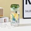 Vaso con Popote con Patrón de Moda Estilo Ins, Vaso Popular Resistente a Altas Temperaturas con Escala, Botella de Agua Simple y Portátil para Estudiantes, Vaso de Plástico para Agua
