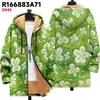 Chaqueta de Nuevo Estilo Transfronteriza con Elementos de Patrón Multicolor, Cárdigan con Capucha y Cierre 69, Abrigo Grueso de Algodón Polar de Invierno con Forro Amarillo