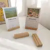 Ins Portatarjetas de madera estilo nórdico decoración de escritorio para bed & breakfast accesorios para fotos ranura para tarjetas portafotos