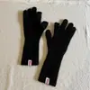 Diseño Estilo Coreano con Guantes de Punto de Lana de Color Sólido para Mujer Otoño e Invierno Cálidos a Prueba de Frío Lindo Dedos Pulgar Flip Hand
