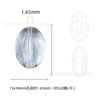 Cortina de Contas Oval Transparente de Acrílico com Lantejoulas Multi-cortadas com Furo Reto Acessórios para Casamento Iluminação de Cristal Plástico