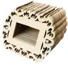 Marco de fotos de madera exclusivo transfronterizo manualidades decorativas pintura DIY ventana calada en hueco flor mini marco pieza de madera colgante