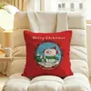 Almofadas Decorativas de Natal, Almofadas de Sofá com Estampa do Papai Noel, Decoração de Feriado, Apoio de Cabeça de Cama, Almofadas para Atacado, Especial Transfronteiriço