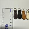 Lote pequeño de accesorios para cremallera de doble cara de cuero sintético con hilo para coche, tirador de cuero, tirador de cuero PU, tirador de piel de vaca, mezcla de tiradores