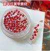 Festivo Año Nuevo Rojo Microcuentas de Diamante Material para Arte de Uñas Cristal Cuadrado Tridimensional Palo Decoración de Armadura para Uñas
