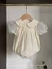 Ropa para Niños Jenny Bebé y Niño Pequeño Linda Bata de una Pieza con Cuello de Muñeca Vestido con Mangas Abullonadas para Bebé Niña Vestido para un Año