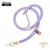 Cordón de alta gama para teléfono móvil 6MM resistente para colgar en el cuello ajustable para exteriores anti-pérdida cuerda trenzada para muñeca delicada oro