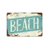 Pintura de Lata Retro Estilo Nuevo 2026 para Playa, Pintura Decorativa de Pared de Fondo para Cafetería, Pintura Colgante sin Marco para el Hogar
