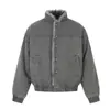 Yidao Vintage 2026 Invierno Nuevo Estilo Japonés Retro Desgastado Cuello Alto Forro de Felpa Engrosado Abrigo de Algodón Cálido