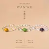 [Arte Tradicional de Laca] Nuevo Estilo Chino Colección 2026: Un brazalete de cuentas con laca de cristal blanco natural, un regalo perfecto para mujeres