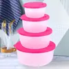 Recipientes de plástico espessado para armazenamento de alimentos, lancheiras, recipientes próprios para freezer e caixas de armazenamento para geladeira, todos seguros para micro-ondas.