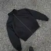 Jaqueta Coach Estilo Americano com Gola Alta Três Provas, Cor Sólida Casual, Outono Vintage Roupa de Trabalho para Exterior Voo Versátil Jaqueta para Casal