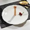 Platos de Cerámica con Relieve Estilo Palacio Europeo para Frutas en Varios Estilos, Platos de una Sola Capa, Platos de Presentación, Platos Creativos, Platos para Bodas con Defectos