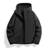 Nueva chaqueta cortavientos e impermeable tres en uno para exteriores Luo Tu para mujer, conjunto de dos piezas, traje cálido de montañismo con capucha para hombre