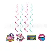 Set de decoración popular retro de graffiti de los 90 para fiestas transfronterizas con banderines colgantes y decoraciones para el lugar