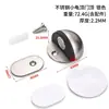 Top de puerta de acero inoxidable sin agujeros ni perforaciones con cierre magnético fuerte, tope de puerta semicircular anti-colisión con ventosa de goma magnética, tope de puerta
