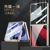Dropshipping es Adecuado para Funda de Teléfono Anticaídas Galvanizada Samsung Z Flip8, Funda de Vidrio Templado Pintado, Ventas Directas de Fábrica