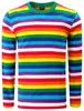 Sudaderas a Rayas de Contraste de Color Clásico 2025 para Hombre Manga Larga Impresión 3D Color Diario Casual Cuello Redondo Camisa