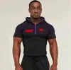 Camiseta con Capucha para Hombre de Fitness de Co-Marca UFC, Alta Elasticidad, Secado Rápido, Adelgazante, para Gimnasio, Entrenamiento de Levantamiento de Pesas y Carrera, Manga Larga