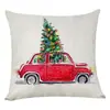 Mais Vendidos Transfronteiriços da Amazon: Capas de Almofada com Estampa de Árvore de Natal e Carro de Natal, Almofadas de Sofá, Almofadas de Sesta, Almofadas