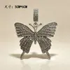 Collar con Colgante Único de Mariposa con Microincrustaciones Completas de Diamante, Cadena Larga de Moda para Suéter, Joyería Trendy Estilo Hip-Hop Ins para Mujeres