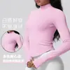 Chamarra deportiva con cierre, cuello alto, ajuste ceñido, alta elasticidad y diseño sin costuras para mujer, para correr, fitness y yoga