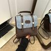 Estilo preppy retro británico 2023 otoño nuevo bolso casual texturizado para estudiante mochila portátil de viaje para mujer