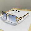 Gafas de sol de lujo de estilo nuevo transfronterizas europeas y americanas con cabeza de leopardo para mujer, Gafas de sol sin montura cuadradas con doble puente de metal para hombre