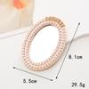 Nuevo amor espejo diy funda de teléfono accesorios de joyería diamante ovalado espejo de maquillaje funda de teléfono espejo de belleza material