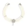 Collar de Perlas Barrocas al por Mayor Cadena de Suéter de Flor Incrustada de Diamantes Transfronteriza Multicapa Retro Nicho Cadena para Clavícula de Gama Alta