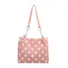 Bolsa de mano tipo tote fresca y dulce al por mayor para mujer, nuevo bolso de hombro con bloqueo de color de lunares para el otoño de 2026, bolso versátil para el antebrazo
