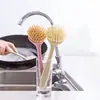 Cepillo de limpieza de mango largo para cocina directo de fábrica, cepillo para lavar ollas de descontaminación para el hogar, cepillo para lavar platos para fregadero y estufa, colgante