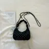 2026 Nuevo Estilo Bolso Suave y Elegante de Lunares, Versión Coreana de Moda, Bolso de Hombro/Axila Casual Simple Relajado de Nicho