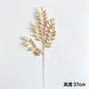 Flores Artificiales Doradas, Eucalipto Dorado y Hojas de Ginkgo, Flores de Plástico, Hojas Doradas, Materiales para Arreglos Florales de Cubo de la Fortuna para Navidad y Festival de Primavera