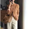 Chaqueta Suéter Corto Estilo Retro Chino con Cuello Alto 2026 Otoño e Invierno Nueva Prenda Exterior Holgada Cardigan de Punto Superior