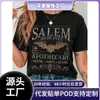 Algodão Transfronteiriço Tcalvaya Tamanho Plus Size Halloween Estilo de Rua Morcego Slogan P