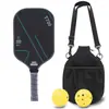 Raquete de Pickleball de Fibra de Carbono T700 Toray Textura de Tecido de Grafite Fosca 16mm de Espessura Competição Fibra de Carbono