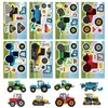 8 Decoración de Collage de Vehículos de Ingeniería Pastoral DIY Cuaderno de Mano Funda de Teléfono Móvil Cuaderno Regalo Creativo Impermeable Pegatinas